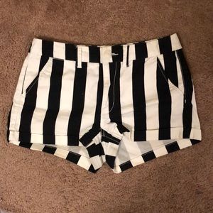 Back & White Stripe Shorts